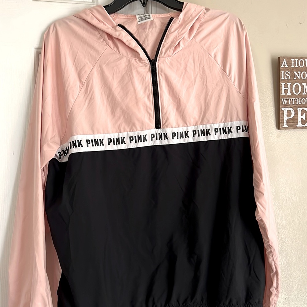 Pink Quarter Zip Anorak Windbreaker Jacket xs/s